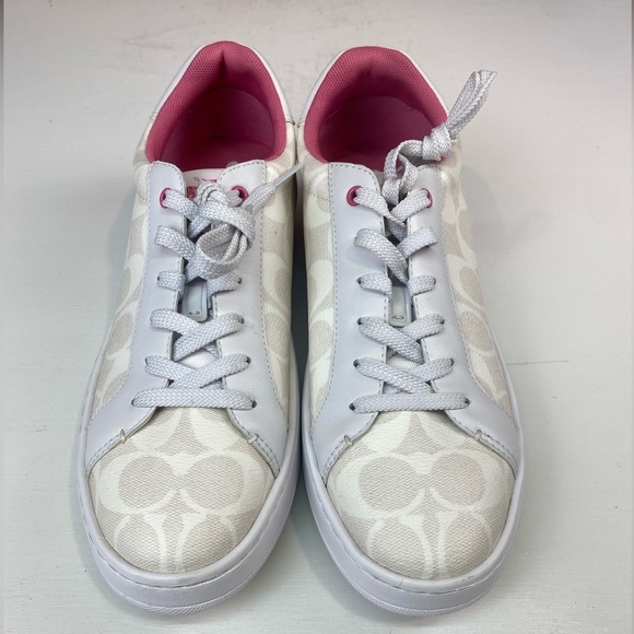 Coach Clip Low Top Sneaker In Signature Canvas‎ Size 9B - Picture 1 of 6